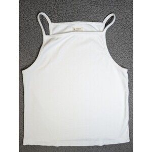 ForDays White High Neck Baby Cami Tank Top Organic Cotton Minimalist  Size XXL